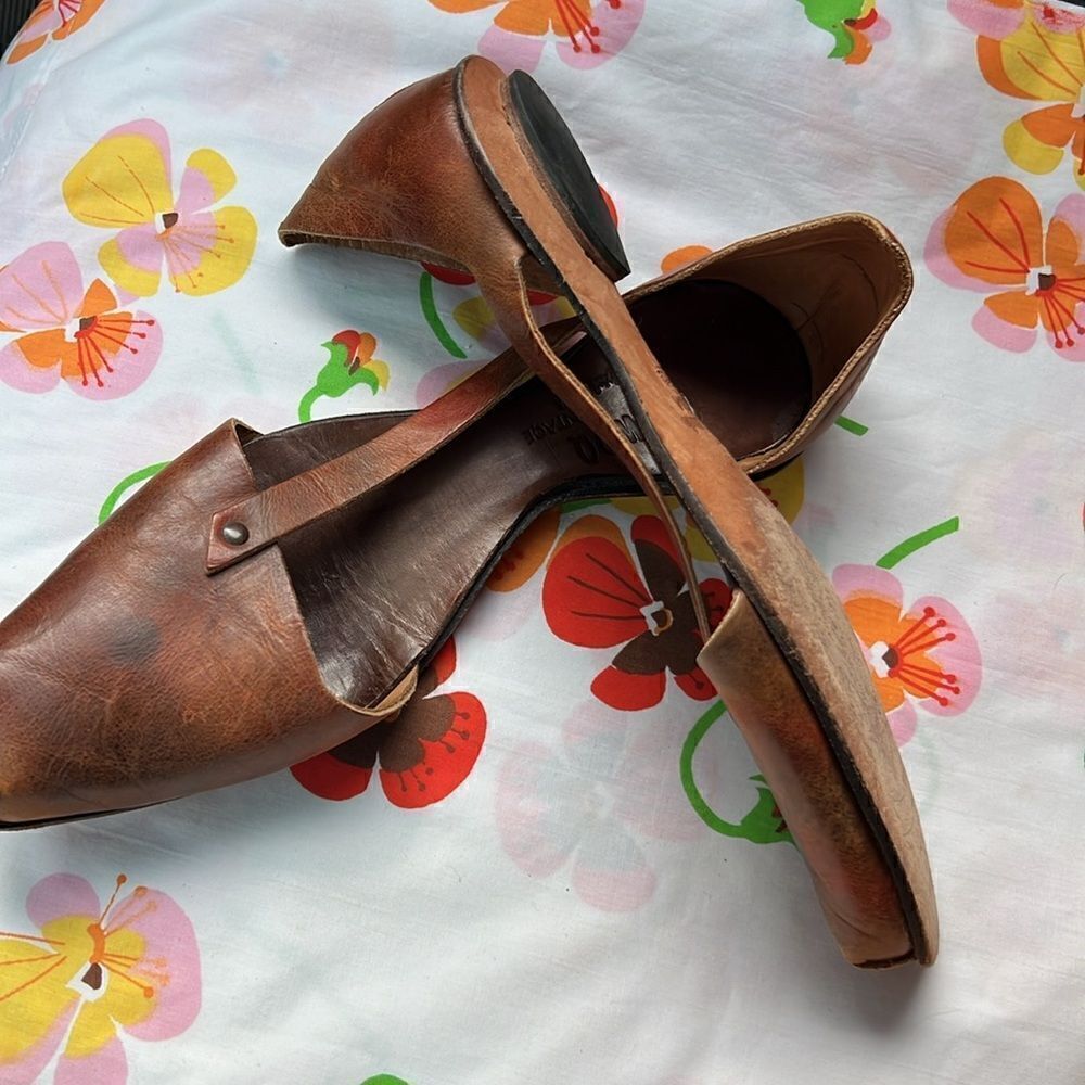 Brown Leather Flats by CYDWOQ vintage - Picture 3 of 12